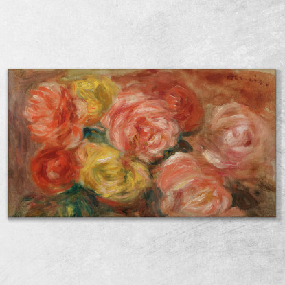 Natura Morta Con Rose Pierre-Auguste Renoir par354 quadro stampato su tela