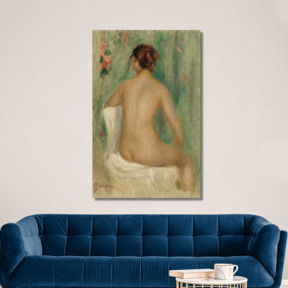 Assis De Dos Nuda Pierre-Auguste Renoir par359 quadro stampato su tela