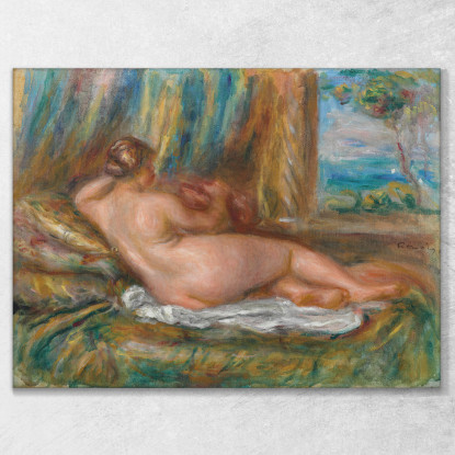 Nudo Sdraiato Odalisca Sdraiata Pierre-Auguste Renoir par362 quadro stampato su tela