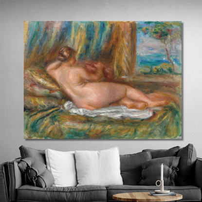 Nudo Sdraiato Odalisca Sdraiata Pierre-Auguste Renoir par362 quadro stampato su tela