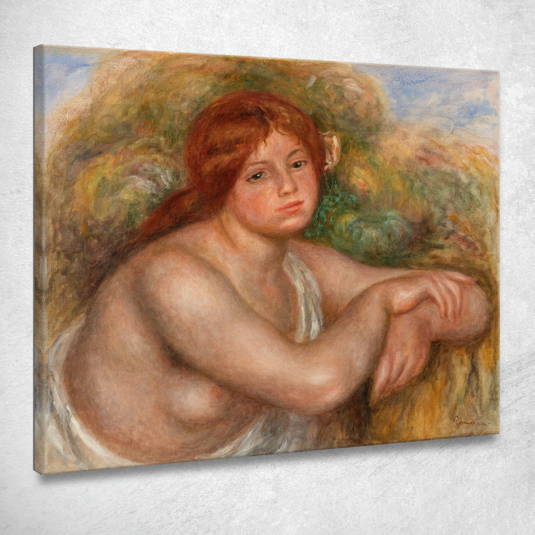 Busto Di Studio Nudo Di Donna Pierre-Auguste Renoir par364 quadro stampato su tela Busto Di Studio Nudo Di Donna Pierre-Auguste Renoir par364 quadro stampato su tela