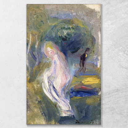 Nudo Con Figura Sullo Sfondo Pierre-Auguste Renoir par367 quadro stampato su tela