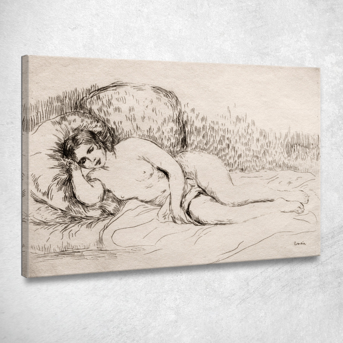 Donna Nuda Sdraiata Pierre-Auguste Renoir par369 quadro stampato su tela Donna Nuda Sdraiata Pierre-Auguste Renoir par369 quadro stampato su tela