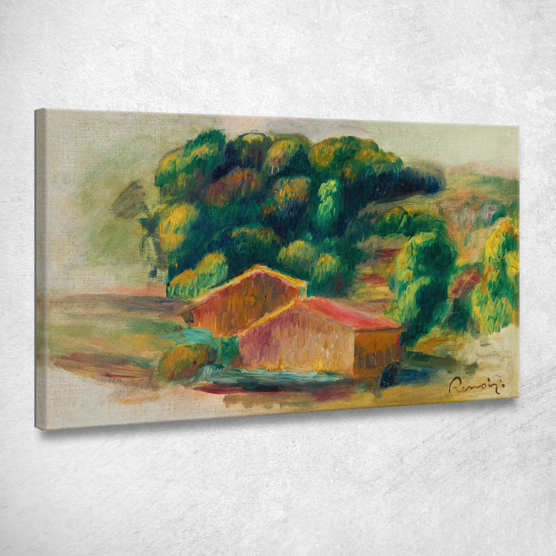 Case Del Paesaggio Pierre-Auguste Renoir par389 quadro stampato su tela