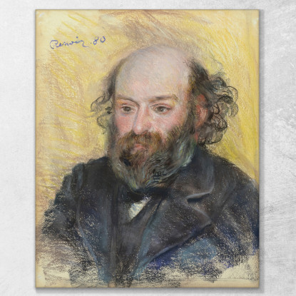 Ritratto Di Cézanne Pierre-Auguste Renoir par406 quadro stampato su tela