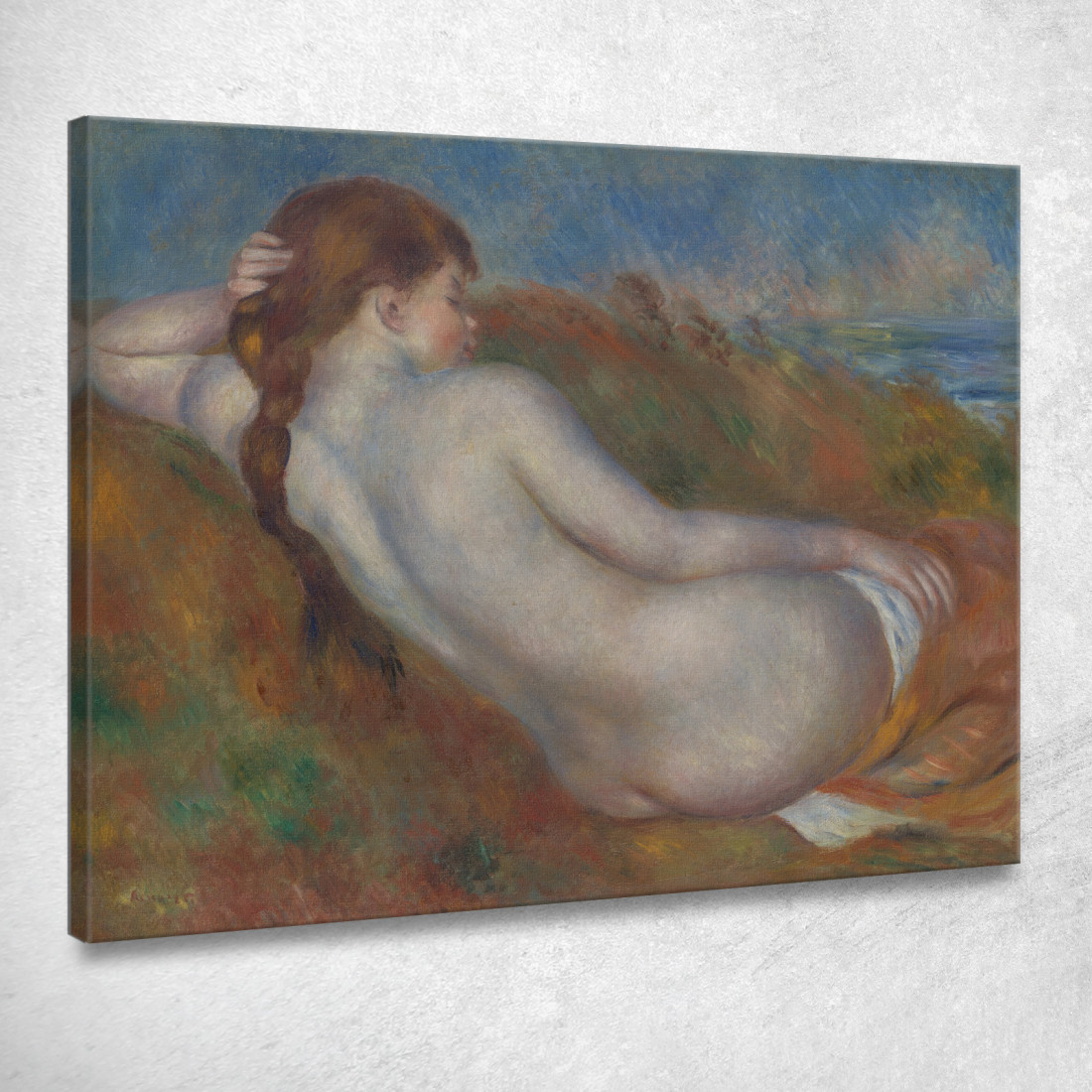 Nudo Sdraiato Pierre-Auguste Renoir par430 quadro stampato su tela Nudo Sdraiato Pierre-Auguste Renoir par430 quadro stampato su tela