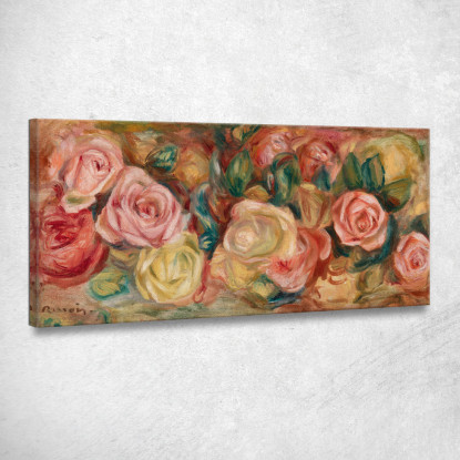 Rose Rose Pierre-Auguste Renoir par437 quadro stampato su tela