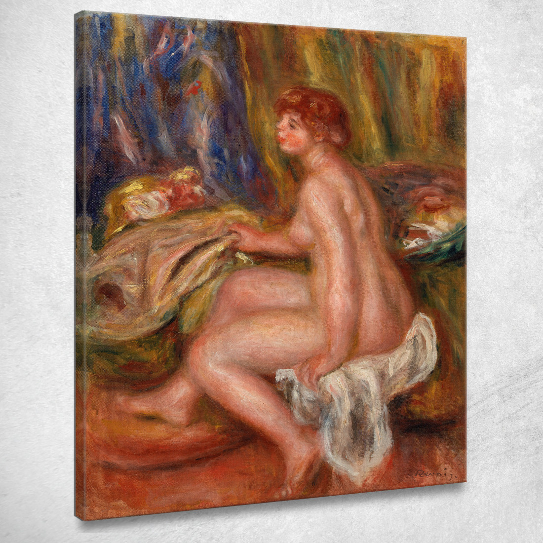 Vista Del Profilo Nudo Femminile Seduto Pierre-Auguste Renoir par445 quadro stampato su tela Vista Del Profilo Nudo Femminile Seduto Pierre-Auguste Renoir par445 quadro stampato su tela