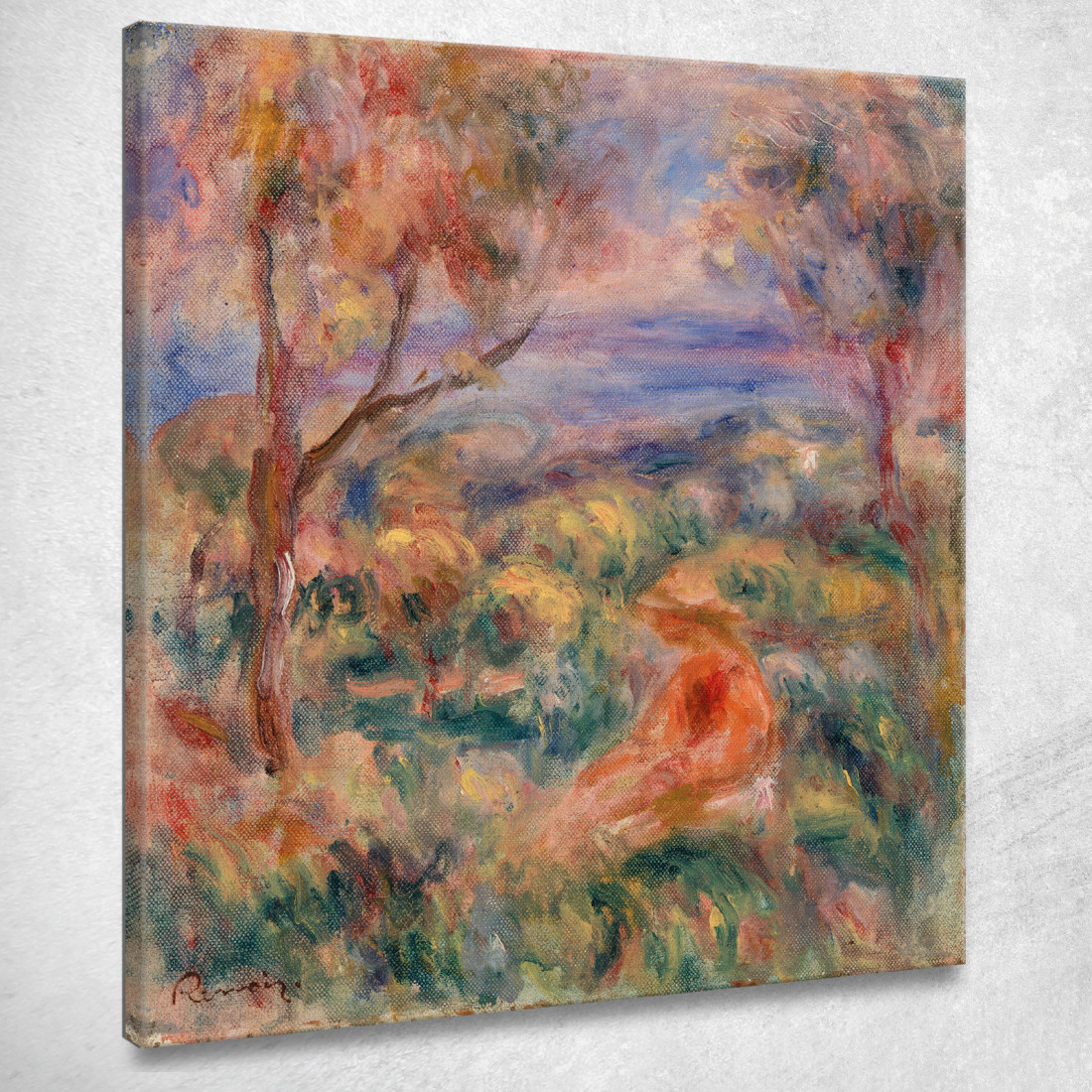 Donna Seduta Con Il Mare In Lontananza Pierre-Auguste Renoir par448 quadro stampato su tela Donna Seduta Con Il Mare In Lontananza Pierre-Auguste Renoir par448 quadro stampato su tela