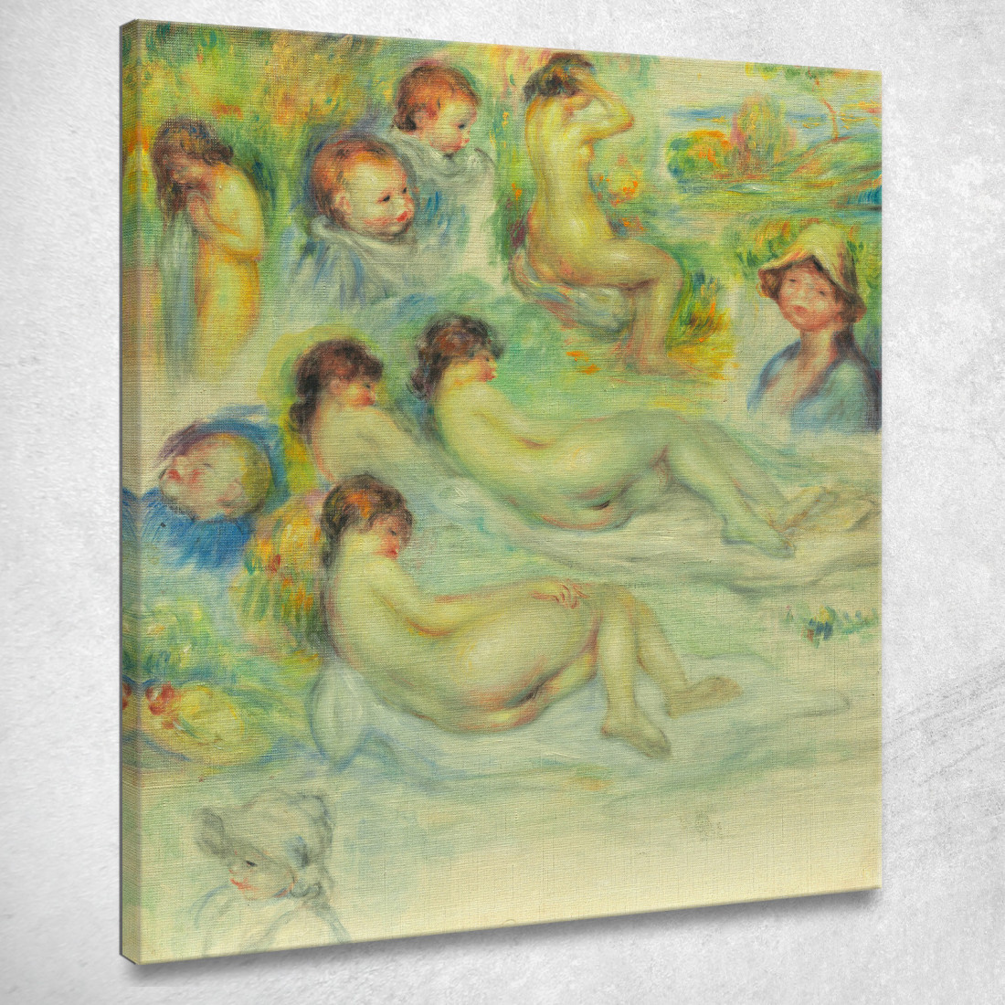 Studi Di Pierre Renoir Sua Madre Aline Charigot Nudi E Paesaggi Pierre-Auguste Renoir par461 quadro stampato su tela Studi Di Pierre Renoir Sua Madre Aline Charigot Nudi E Paesaggi Pierre-Auguste Renoir par461 quadro stampato su tela