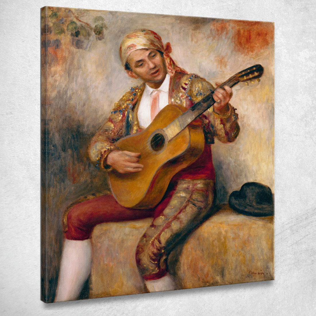 Il Chitarrista Spagnolo Pierre-Auguste Renoir par478 quadro stampato su tela Il Chitarrista Spagnolo Pierre-Auguste Renoir par478 quadro stampato su tela