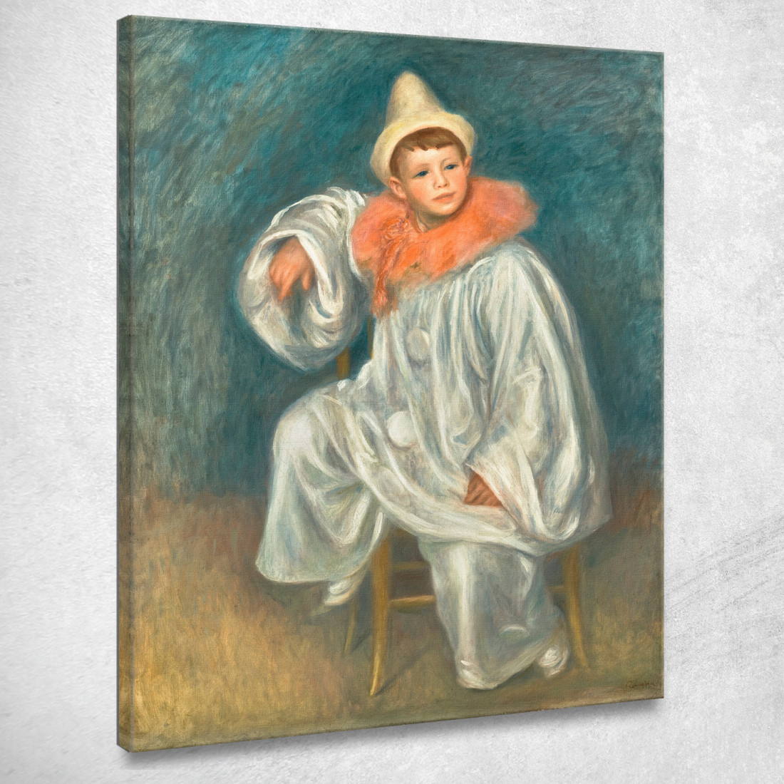 Il Pierrot Bianco Pierre-Auguste Renoir par480 quadro stampato su tela