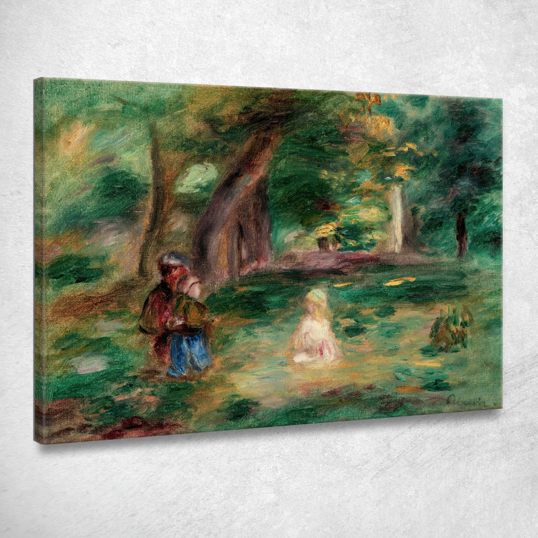 Tre Figure In Un Paesaggio Pierre-Auguste Renoir par484 quadro stampato su tela