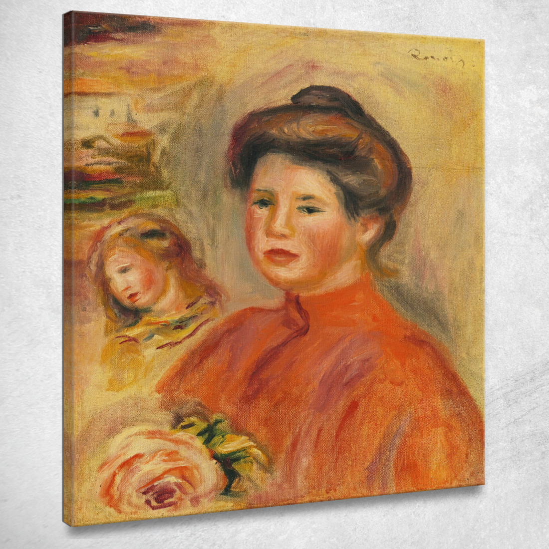Teste Di Donne Gabrielle Pierre-Auguste Renoir par492 quadro stampato su tela Teste Di Donne Gabrielle Pierre-Auguste Renoir par492 quadro stampato su tela