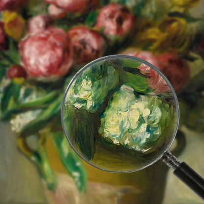 Vaso Di Peonie Pierre-Auguste Renoir par494 quadro stampato su tela