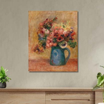 Vaso Di Fiori Pierre-Auguste Renoir par497 quadro stampato su tela