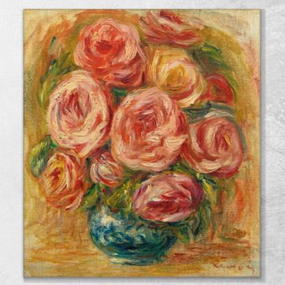 Vaso Di Rose Pierre-Auguste Renoir par498 quadro stampato su tela