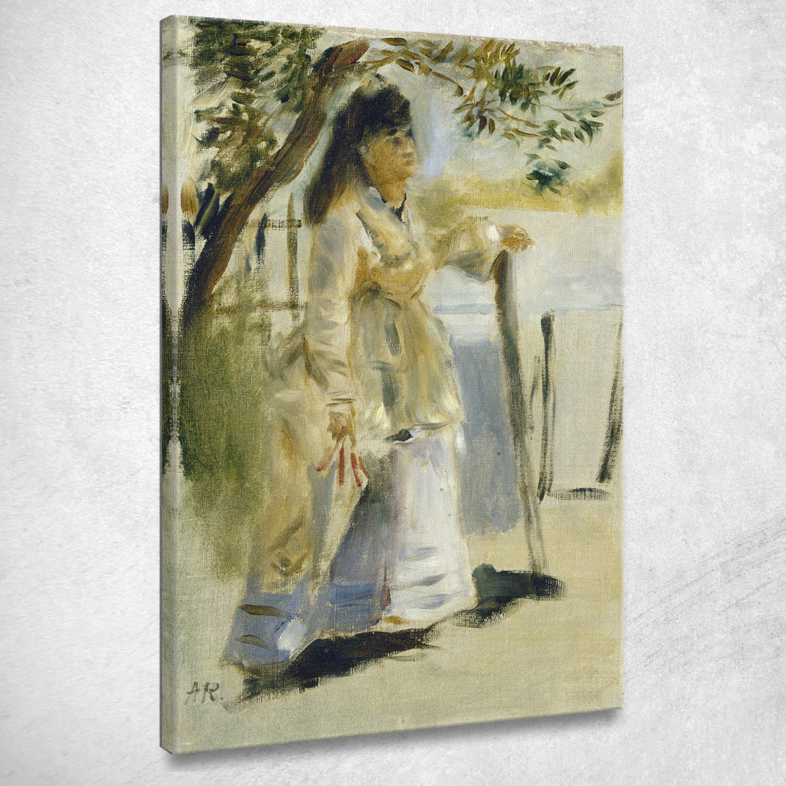 Donna Da Una Recinzione Pierre-Auguste Renoir par507 quadro stampato su tela Donna Da Una Recinzione Pierre-Auguste Renoir par507 quadro stampato su tela