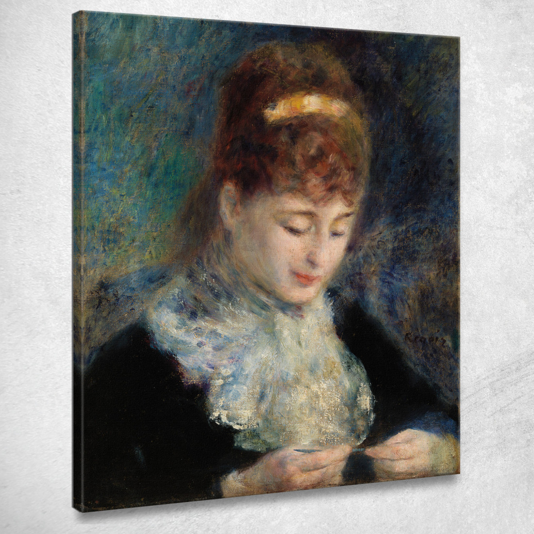 Donna All'Uncinetto Pierre-Auguste Renoir par508 quadro stampato su tela Donna All'Uncinetto Pierre-Auguste Renoir par508 quadro stampato su tela