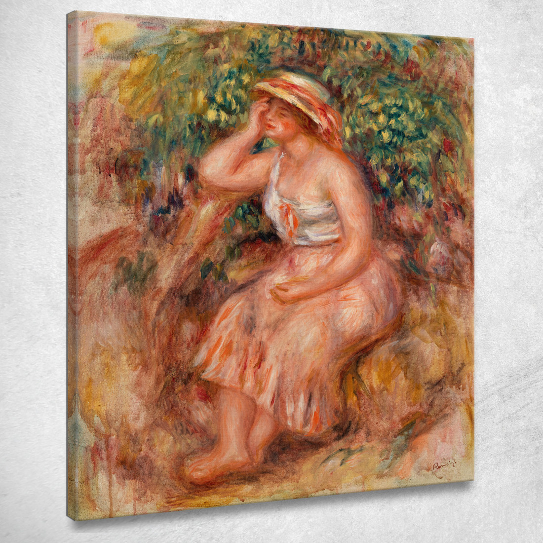 Donna Che Sogna Ad Occhi Aperti Sognatrice Pierre-Auguste Renoir par509 quadro stampato su tela Donna Che Sogna Ad Occhi Aperti Sognatrice Pierre-Auguste Renoir par509 quadro stampato su tela