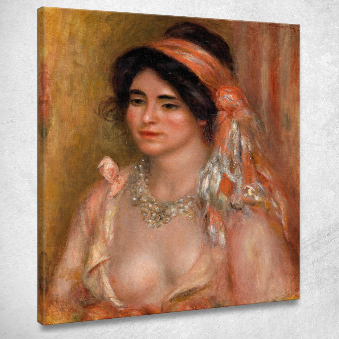 Donna Con Capelli Neri Pierre-Auguste Renoir par518 quadro stampato su tela Donna Con Capelli Neri Pierre-Auguste Renoir par518 quadro stampato su tela