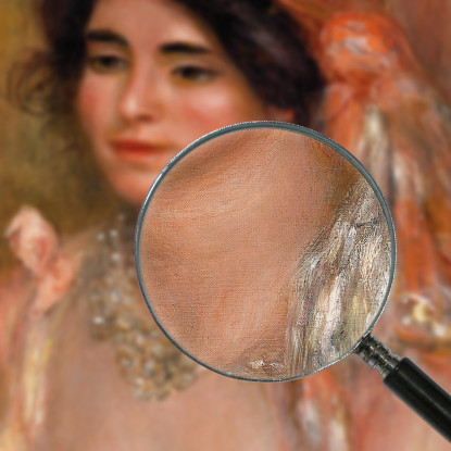 Donna Con Capelli Neri Pierre-Auguste Renoir par518 quadro stampato su tela