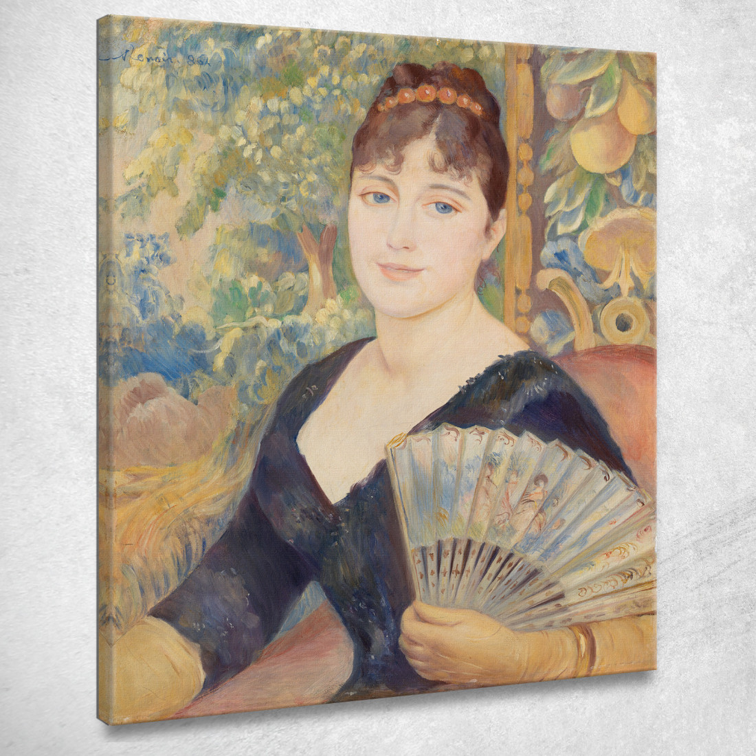 Donna Con Ventilatore Pierre-Auguste Renoir par519 quadro stampato su tela Donna Con Ventilatore Pierre-Auguste Renoir par519 quadro stampato su tela