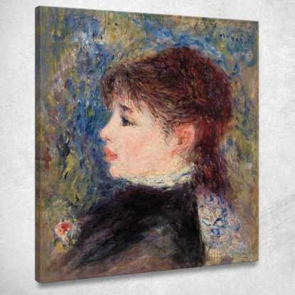 Giovane Donna Con Rosa Pierre-Auguste Renoir par533 quadro stampato su tela