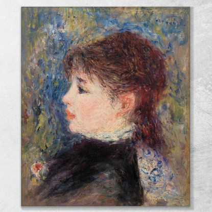 Giovane Donna Con Rosa Pierre-Auguste Renoir par533 quadro stampato su tela
