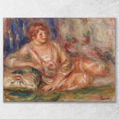 Andrée In Rosa Sdraiata Pierre-Auguste Renoir par540 quadro stampato su tela
