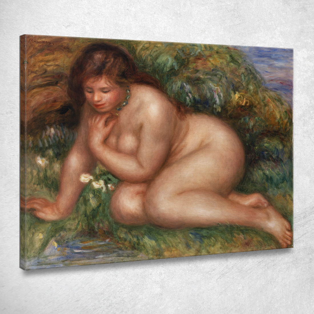 Bagnante Che Si Guarda Nell'Acqua Pierre-Auguste Renoir par548 quadro stampato su tela Bagnante Che Si Guarda Nell'Acqua Pierre-Auguste Renoir par548 quadro stampato su tela