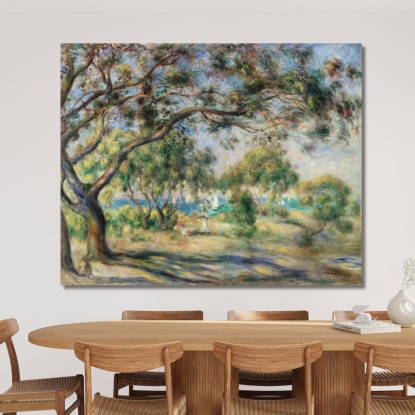 Sedia Paesaggistica In Legno Pierre-Auguste Renoir par551 quadro stampato su tela