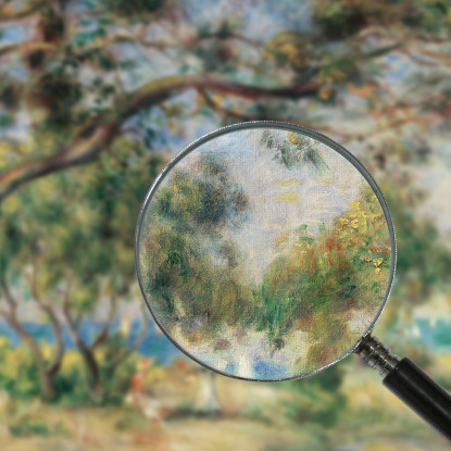 Sedia Paesaggistica In Legno Pierre-Auguste Renoir par551 quadro stampato su tela
