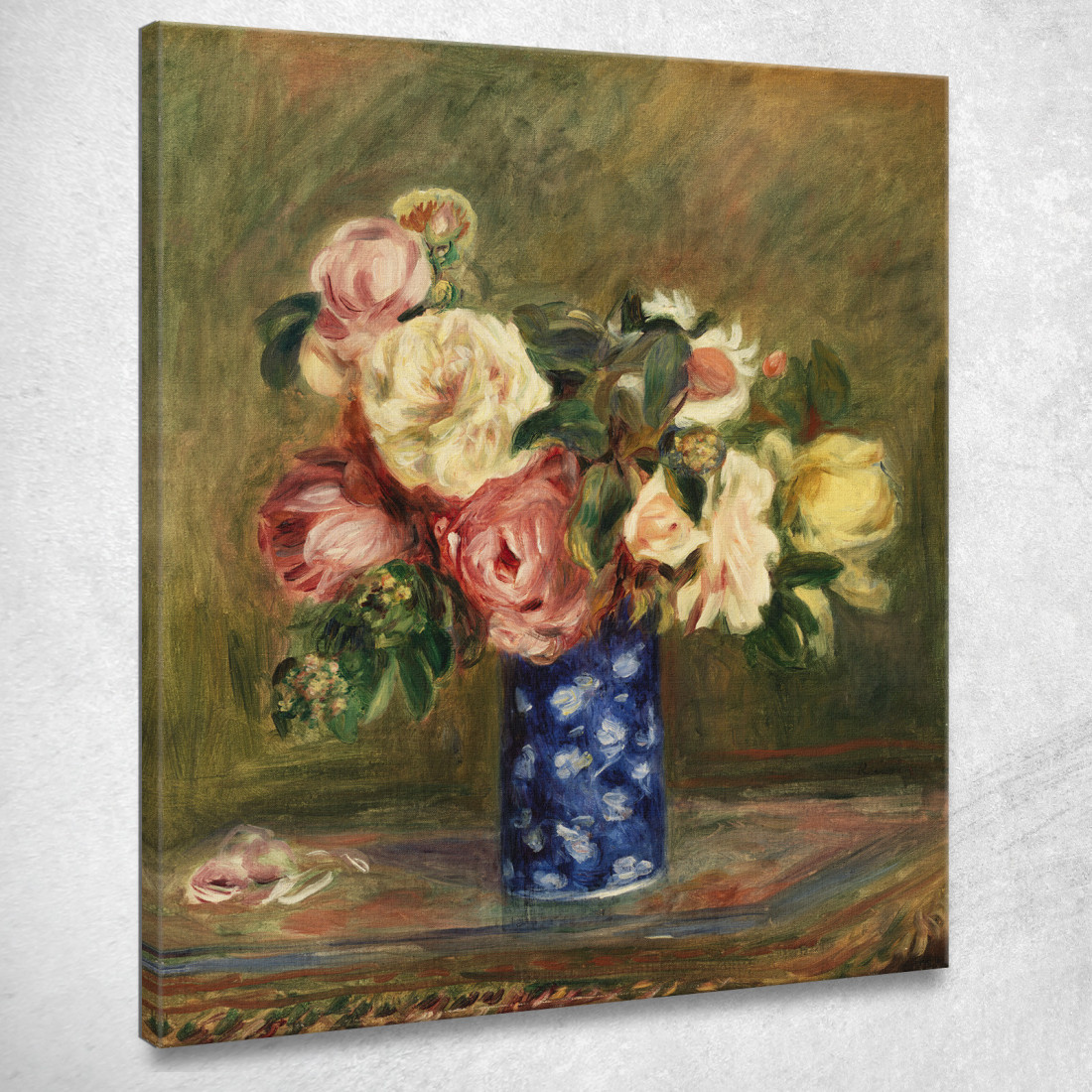 Mazzo Di Rose Pierre-Auguste Renoir par554 quadro stampato su tela Mazzo Di Rose Pierre-Auguste Renoir par554 quadro stampato su tela