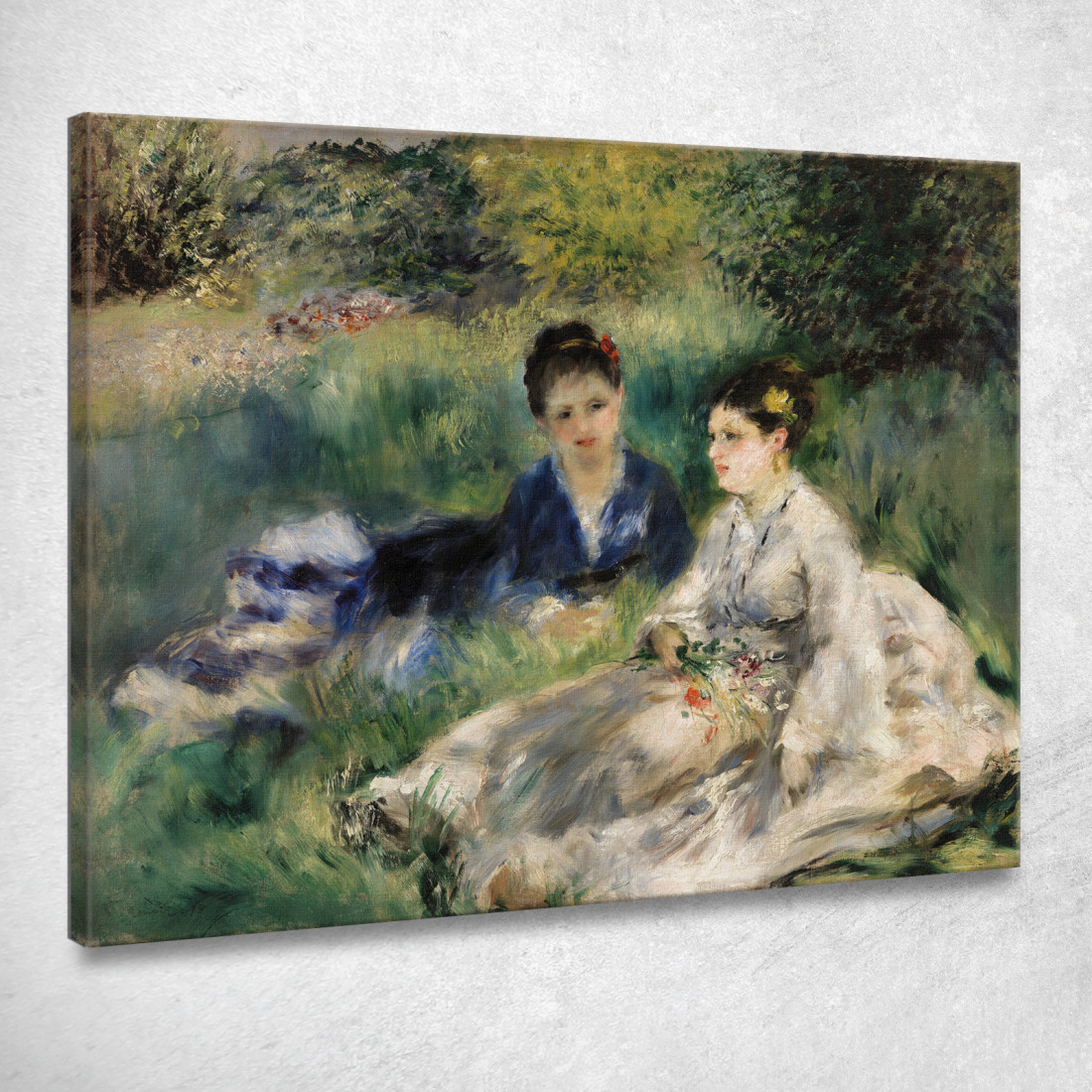 Sull'Erba Pierre-Auguste Renoir par582 quadro stampato su tela Sull'Erba Pierre-Auguste Renoir par582 quadro stampato su tela