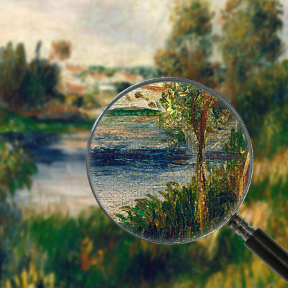 Paesaggio A Vétheuil Pierre-Auguste Renoir par588 quadro stampato su tela