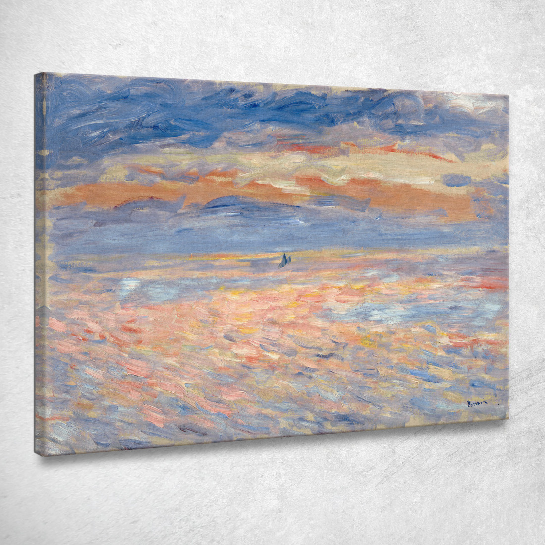 Tramonto Pierre-Auguste Renoir par592 quadro stampato su tela Tramonto Pierre-Auguste Renoir par592 quadro stampato su tela