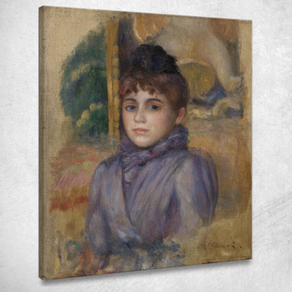 Ritratto Di Una Giovane Donna Pierre-Auguste Renoir par595 quadro stampato su tela