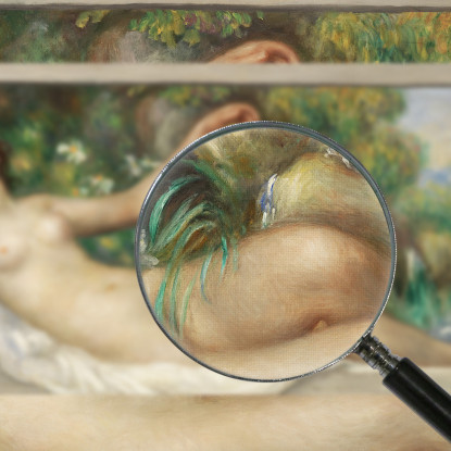 Nudo Sdraiato Pierre-Auguste Renoir par600 quadro stampato su tela