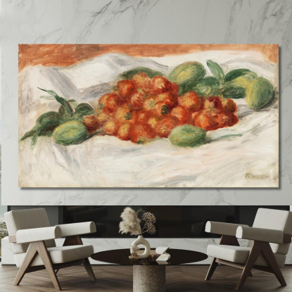 Fragole E Mandorle Pierre-Auguste Renoir par604 quadro stampato su tela