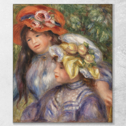 Due Ragazze Pierre-Auguste Renoir par607 quadro stampato su tela