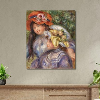 Due Ragazze Pierre-Auguste Renoir par607 quadro stampato su tela