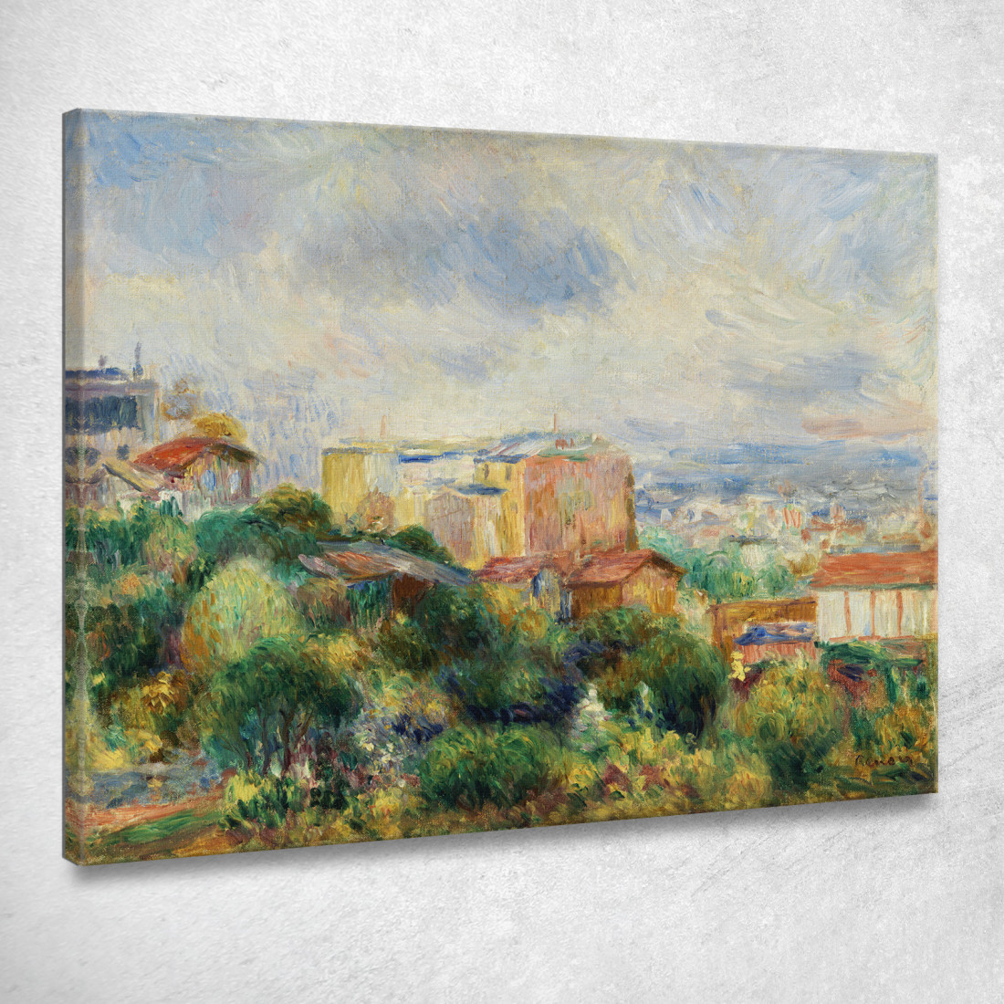 Vista Da Montmartre Pierre-Auguste Renoir par610 quadro stampato su tela Vista Da Montmartre Pierre-Auguste Renoir par610 quadro stampato su tela