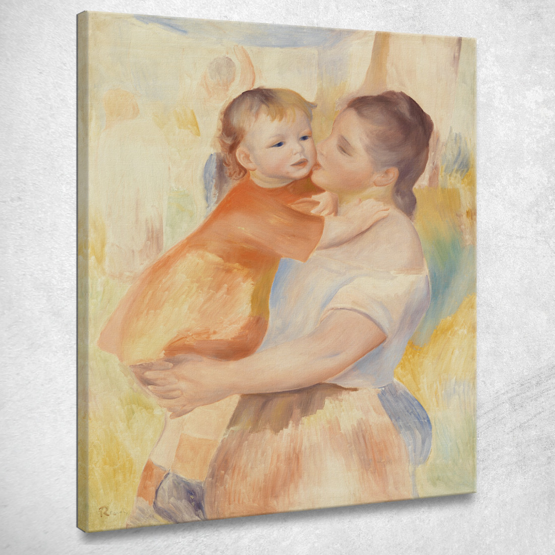 Lavandaia E Bambino Pierre-Auguste Renoir par611 quadro stampato su tela Lavandaia E Bambino Pierre-Auguste Renoir par611 quadro stampato su tela