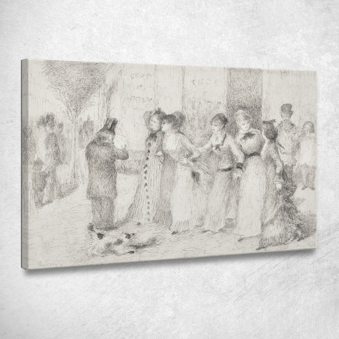 Figlie Di Operai Sul Viale Esterno Illustrazione Per Emile Zolas Pierre-Auguste Renoir par619 quadro stampato su tela Figlie Di Operai Sul Viale Esterno Illustrazione Per Emile Zolas Pierre-Auguste Renoir par619 quadro stampato su tela