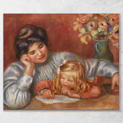 Lezione Di Scrittura 1905 Pierre-Auguste Renoir par620 quadro stampato su tela