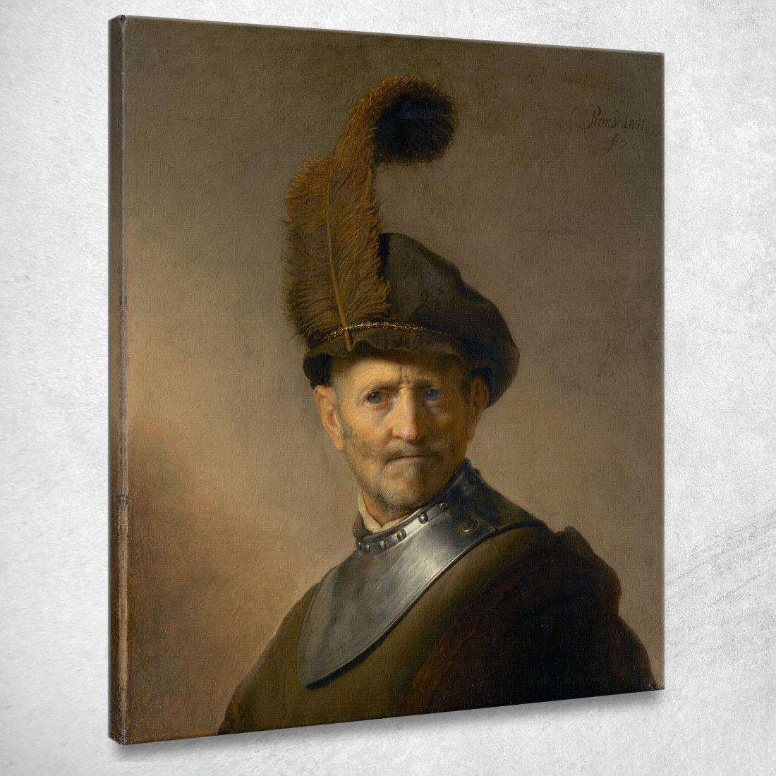 Un Vecchio In Costume Militare Rembrandt van Rijn rvr20 quadro stampato su tela Un Vecchio In Costume Militare Rembrandt van Rijn rvr20 quadro stampato su tela