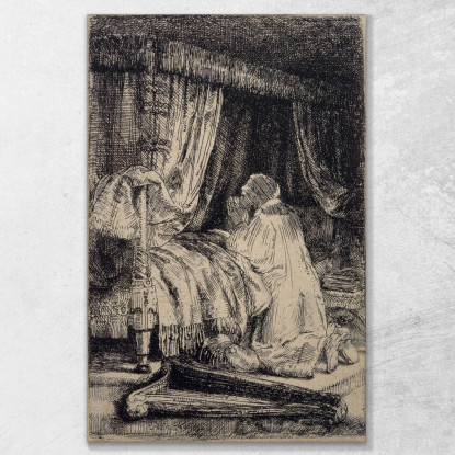 Davide In Preghiera Rembrandt van Rijn rvr50 quadro stampato su tela