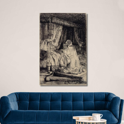 Davide In Preghiera Rembrandt van Rijn rvr50 quadro stampato su tela