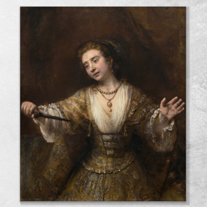 Lucrezia Rembrandt van Rijn rvr88 quadro stampato su tela